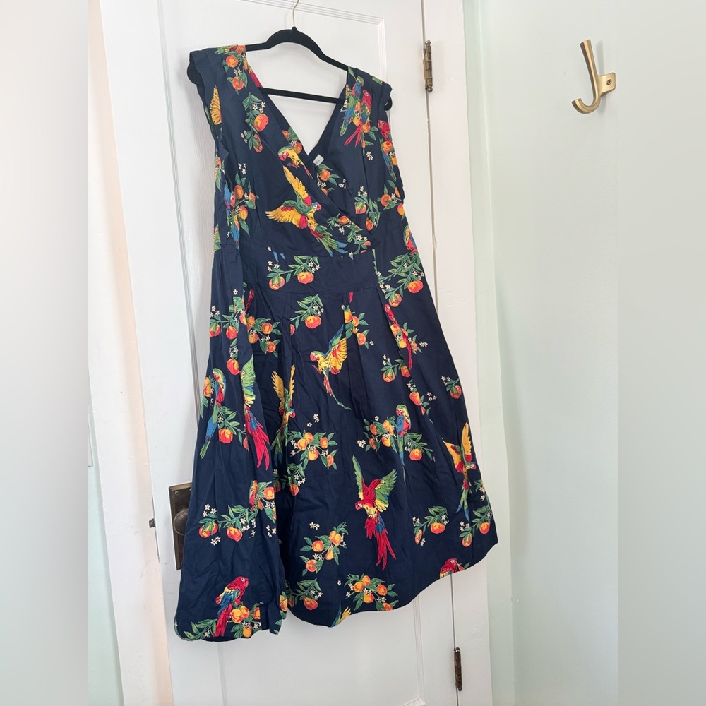 Emily and FinTropical Parrot Print Dress 3X